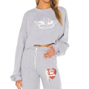 Boys Lie | MATCH MADE IN HEAVEN Cropped Sweatshirt Sweatpants Set | Grey